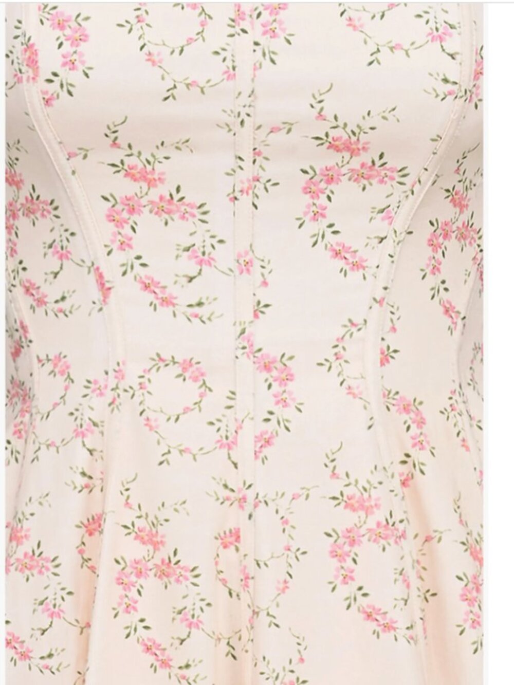 House of CB Mariabella Cream Floral Print Cotton Midi Sun Dress Size Small NWT - Picture 4 of 12